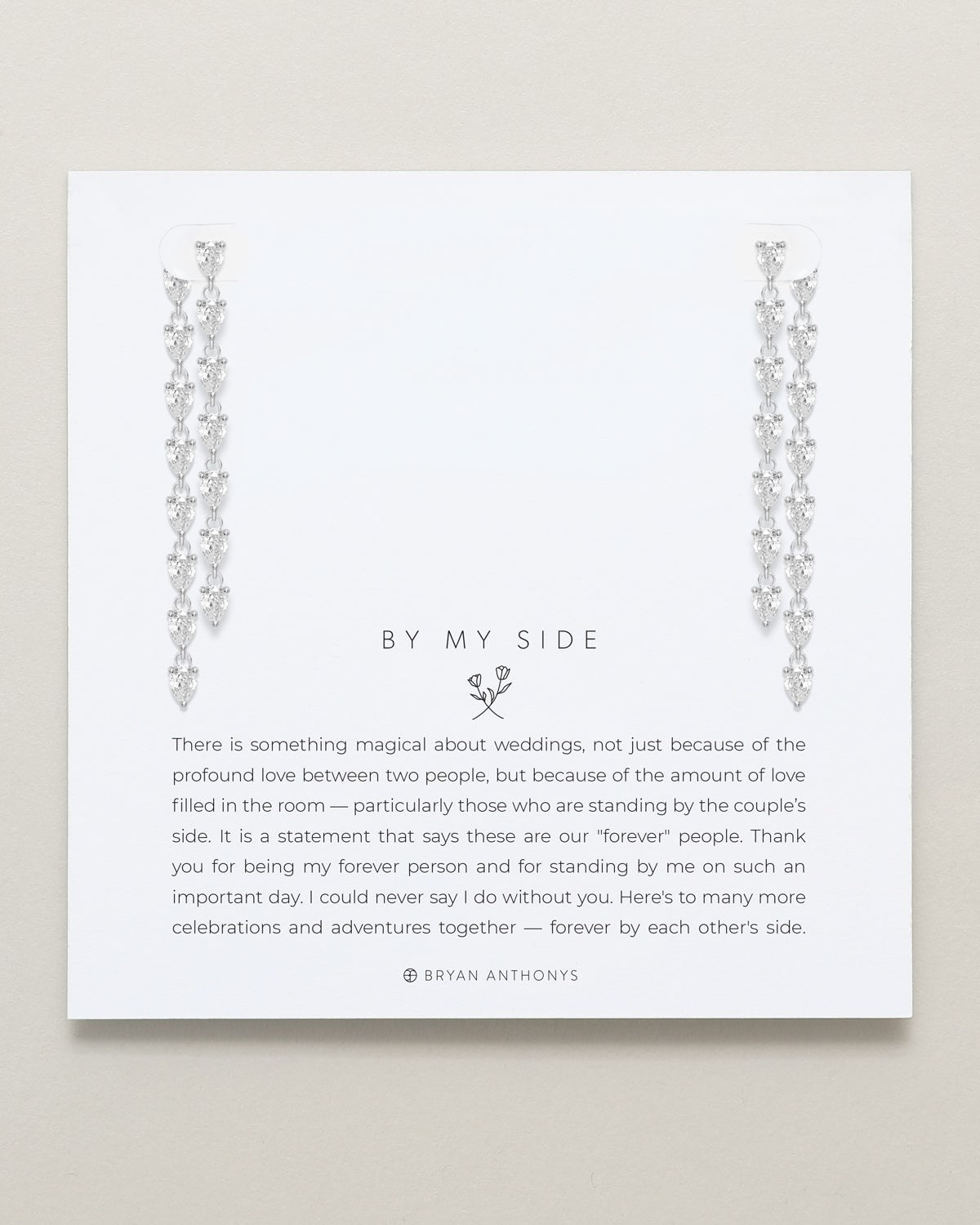 By My Side Pear Cut Chandelier Earrings