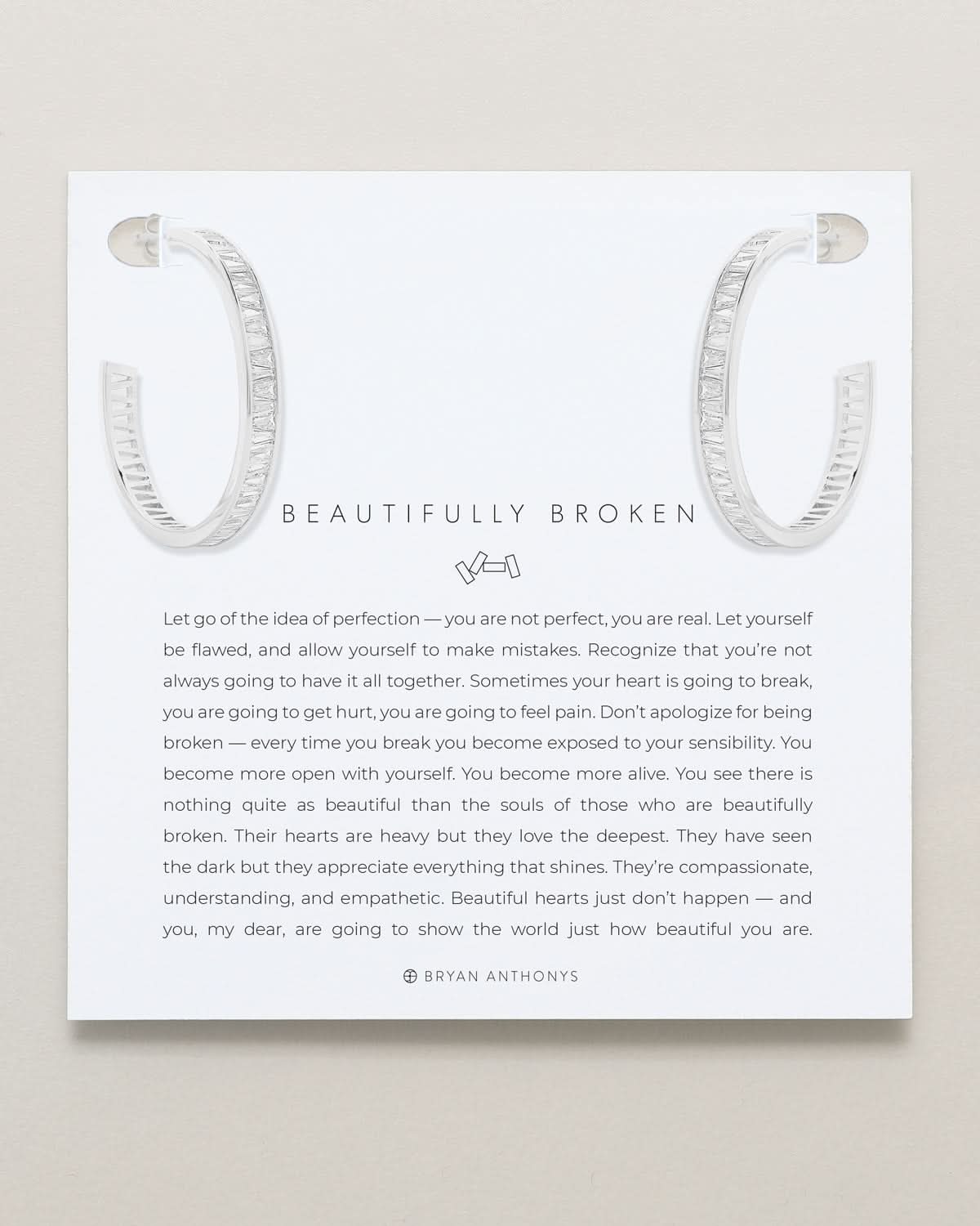Beautifully Broken Baguette Maxi Hoop Earrings