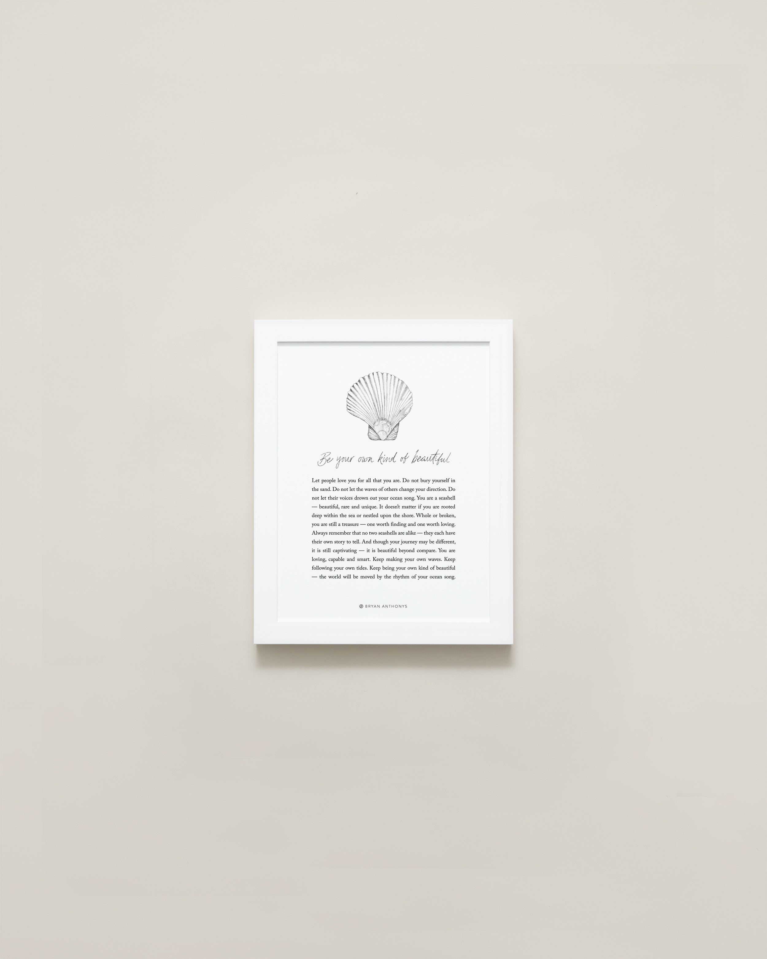 Be Your Own Kind Of Beautiful Illustration with Meaning 5x7 Framed Print