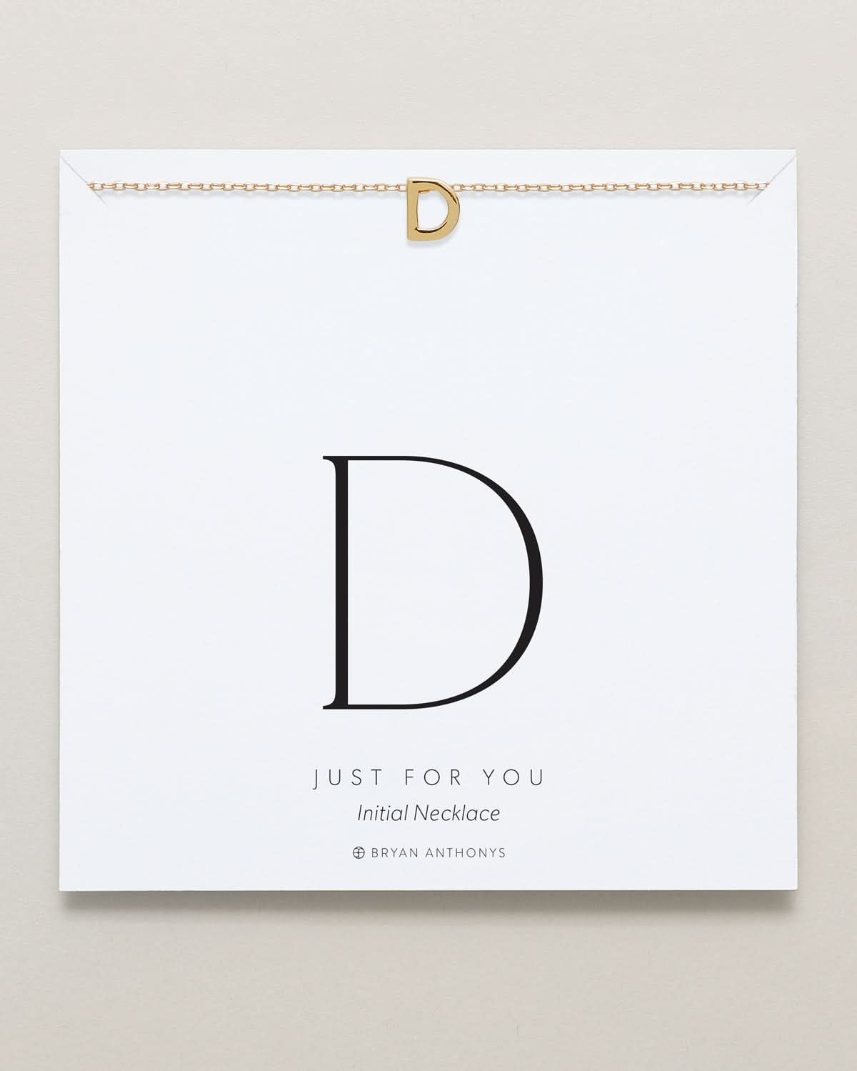 Just For You Initial Necklace — D