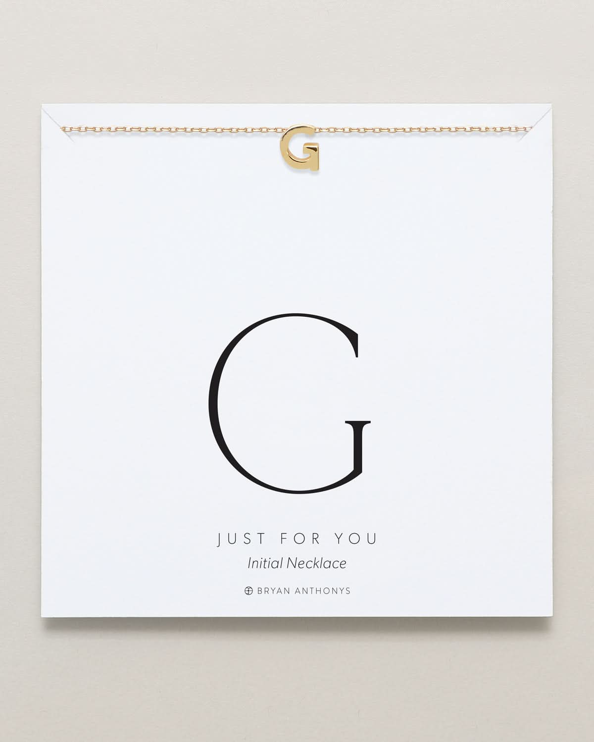 Just For You Initial Necklace — G