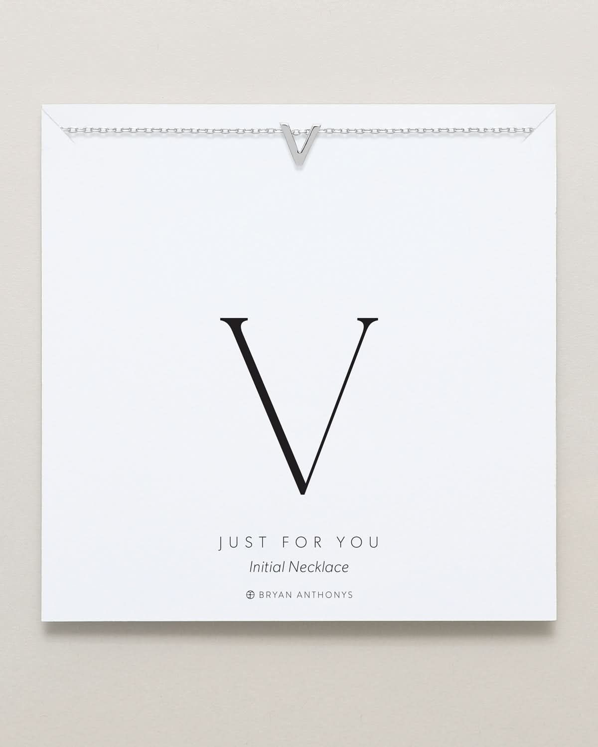 Just For You Initial Necklace — V
