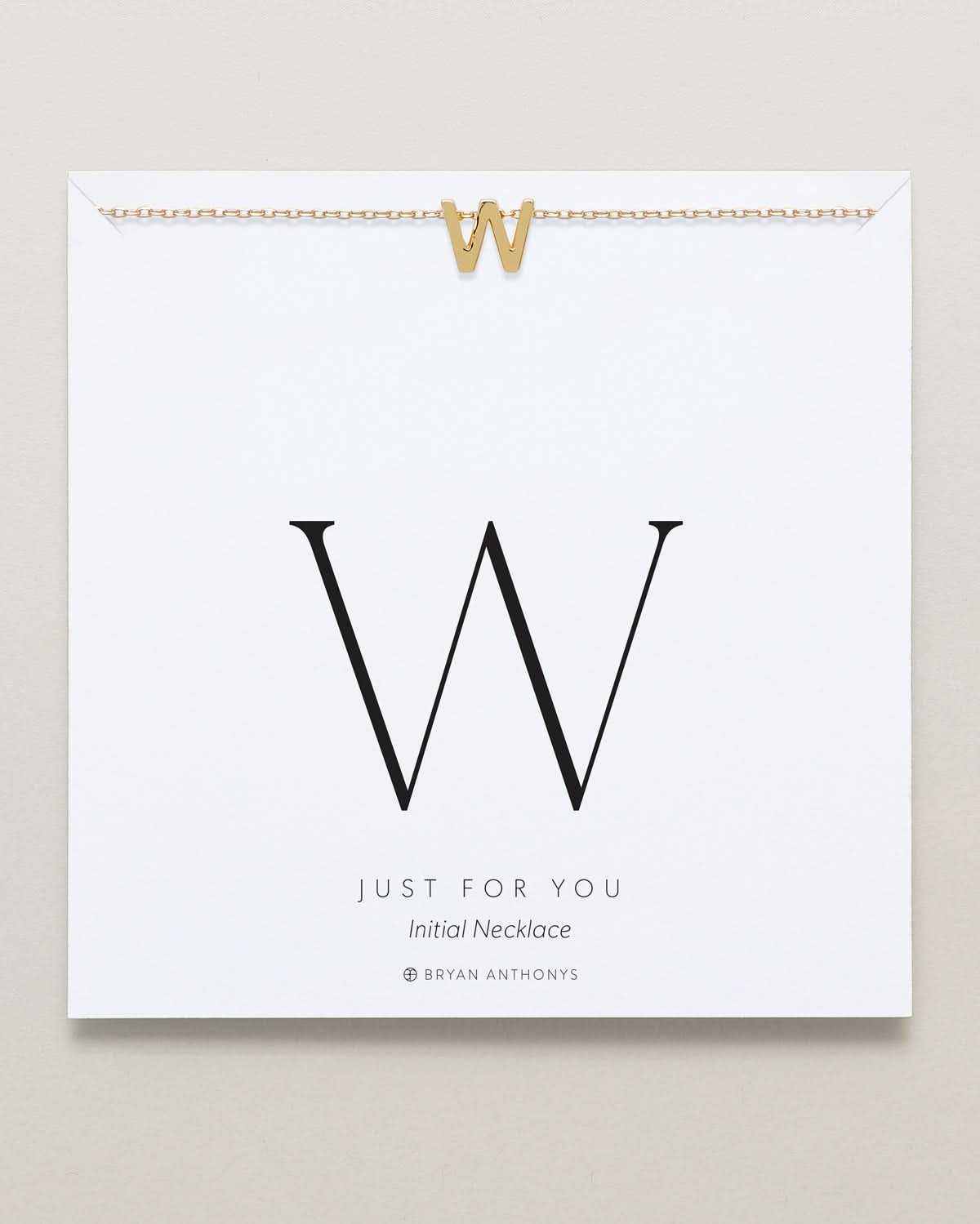 Just For You Initial Necklace — W