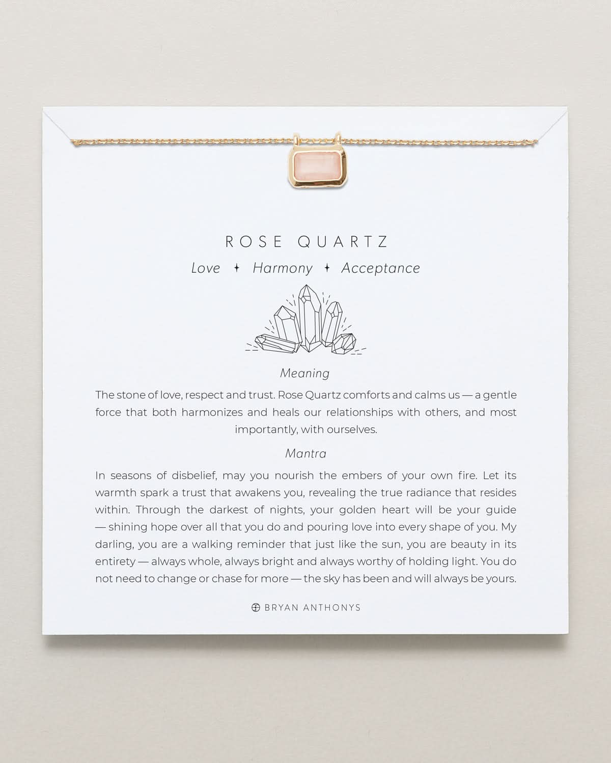 Healing Stone Necklace Rose Quartz