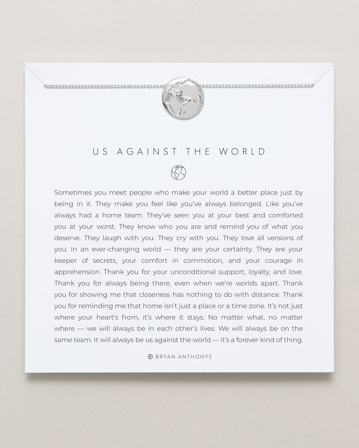 Us Against The World Icon Necklace