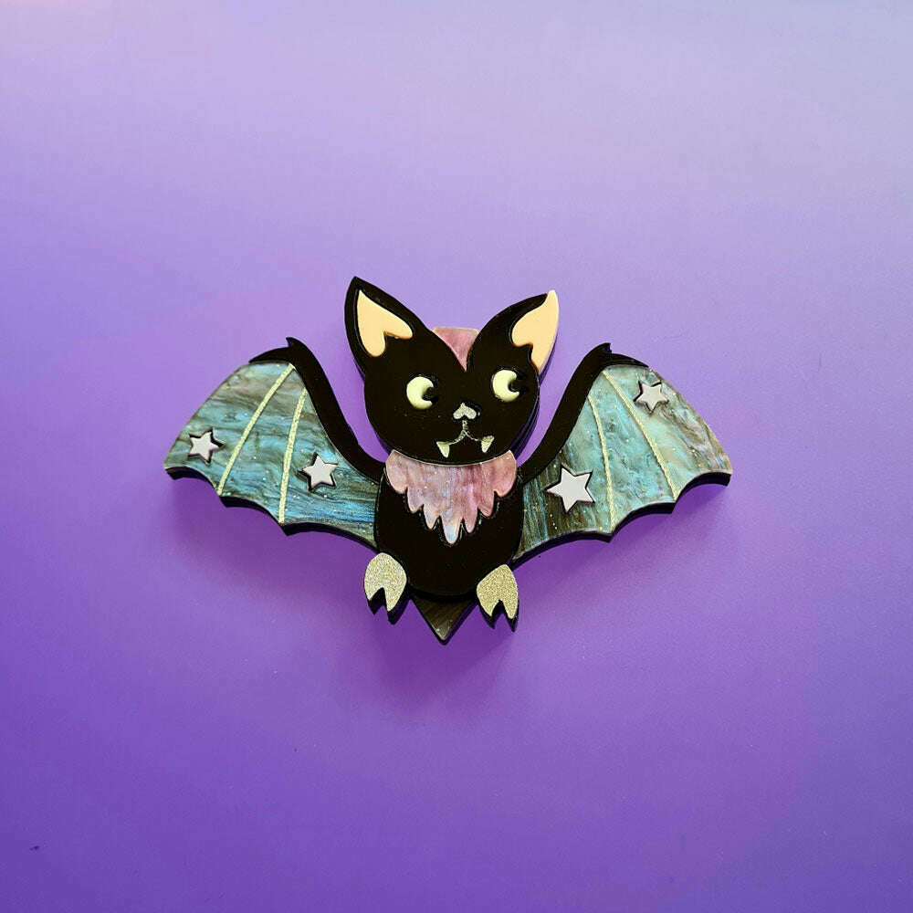 Baby Bat Necklace by Cherryloco