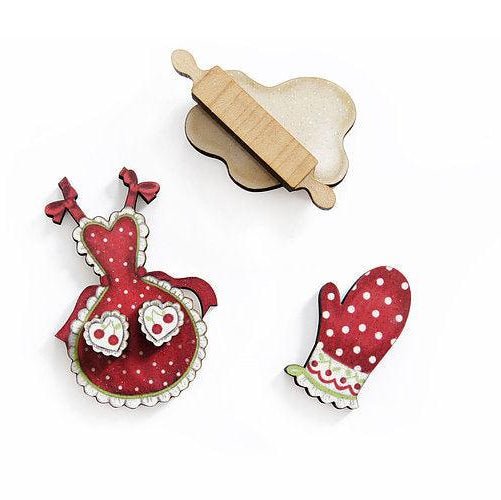 Baking Pastries Brooches Set of 3 by Laliblue by Quirks! at Shirley Shoppe