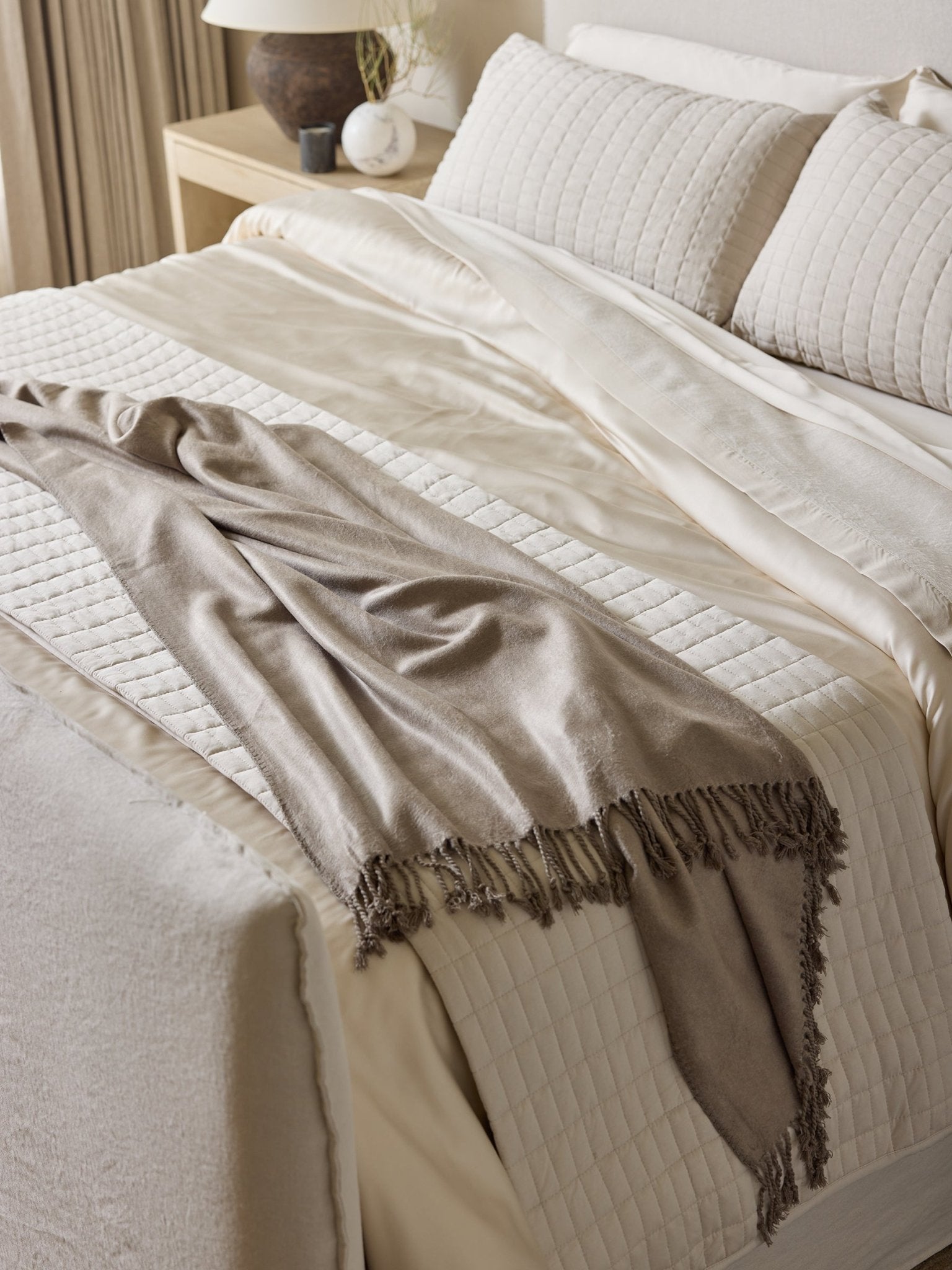 Bamboo Tassel Throw by Cozy Earth at Shirley Shoppe