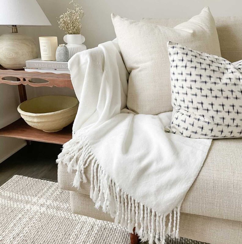 Bamboo Tassel Throw by Cozy Earth at Shirley Shoppe