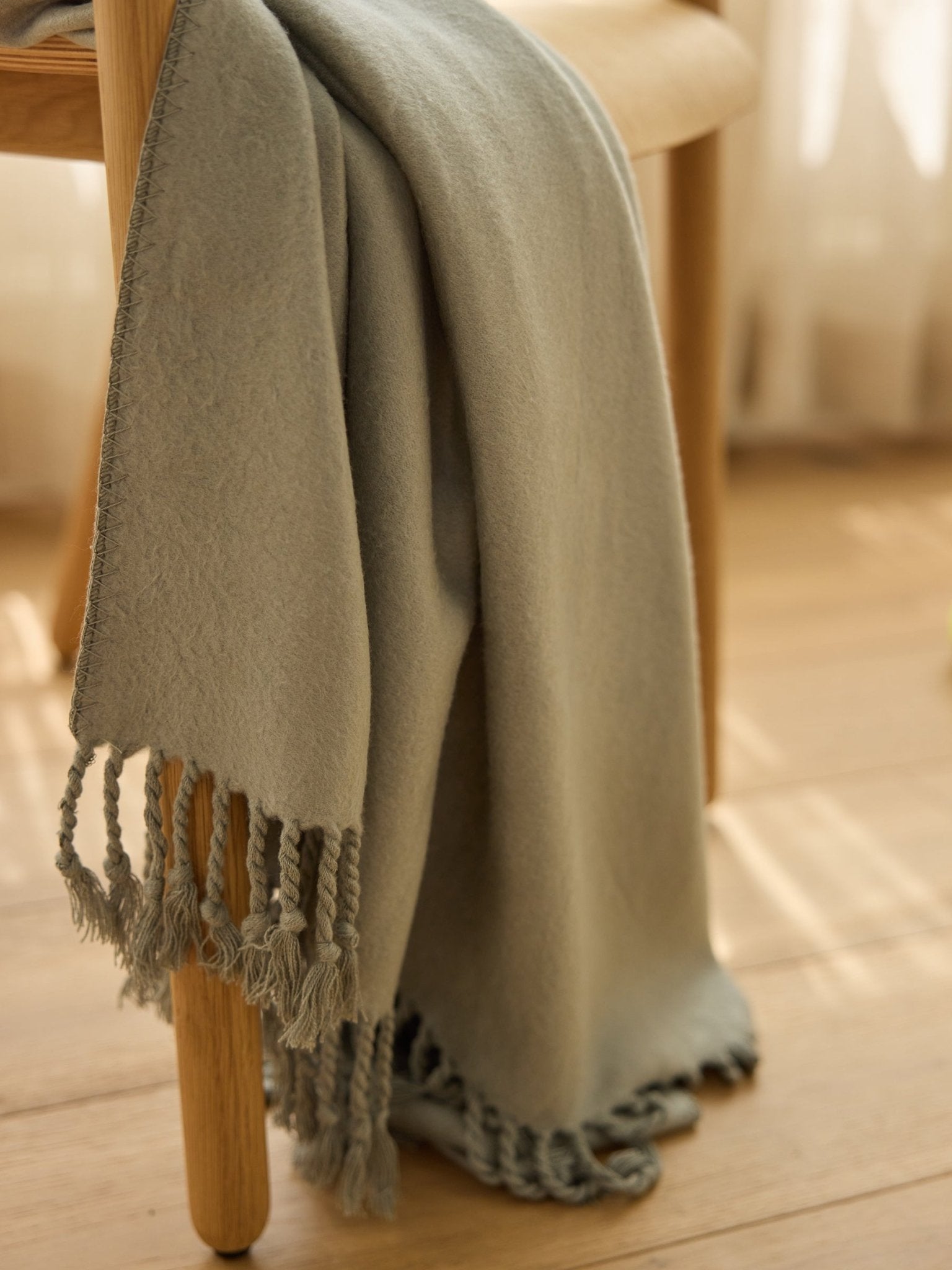 Bamboo Tassel Throw by Cozy Earth at Shirley Shoppe