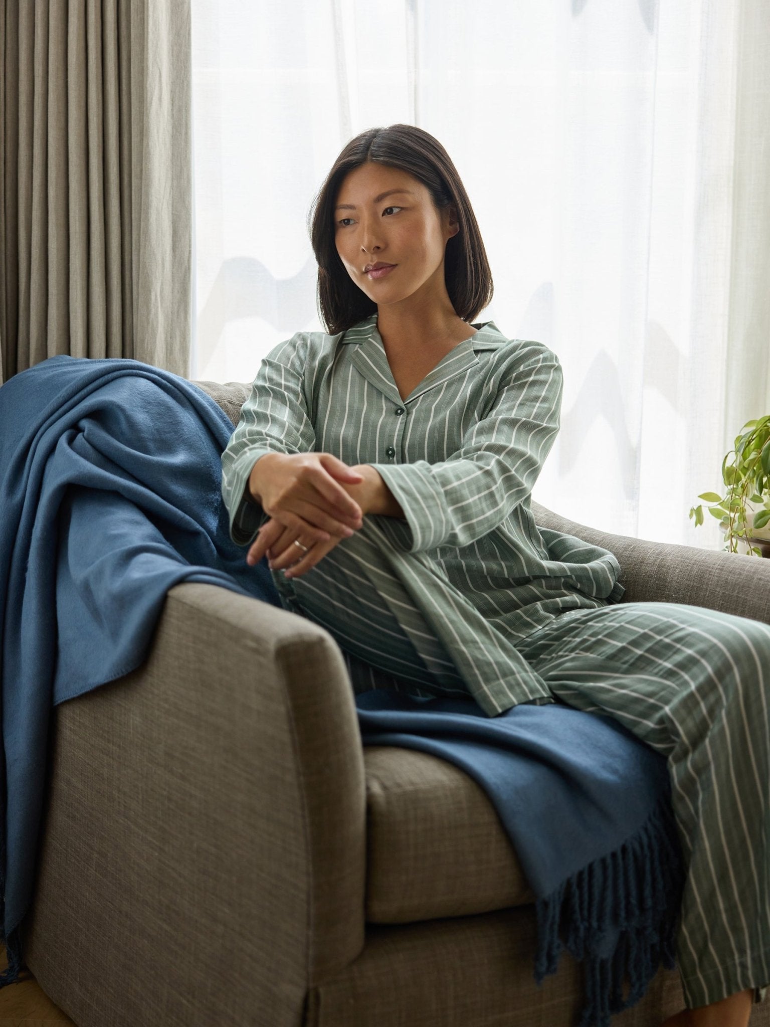Bamboo Tassel Throw by Cozy Earth at Shirley Shoppe