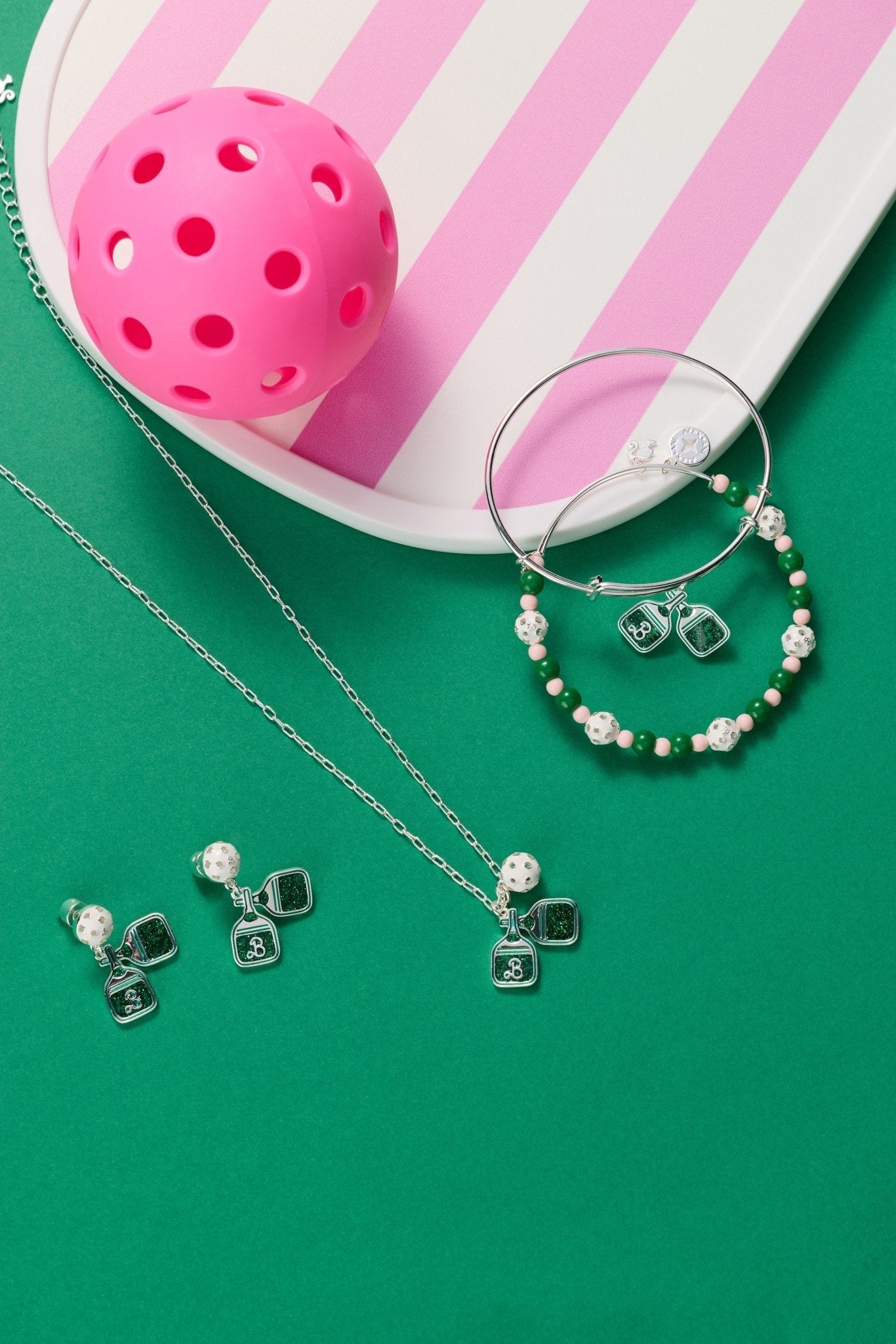 Barbie™ Pickleball Beaded Charm Bangle by ALEX AND ANI at Shirley Shoppe