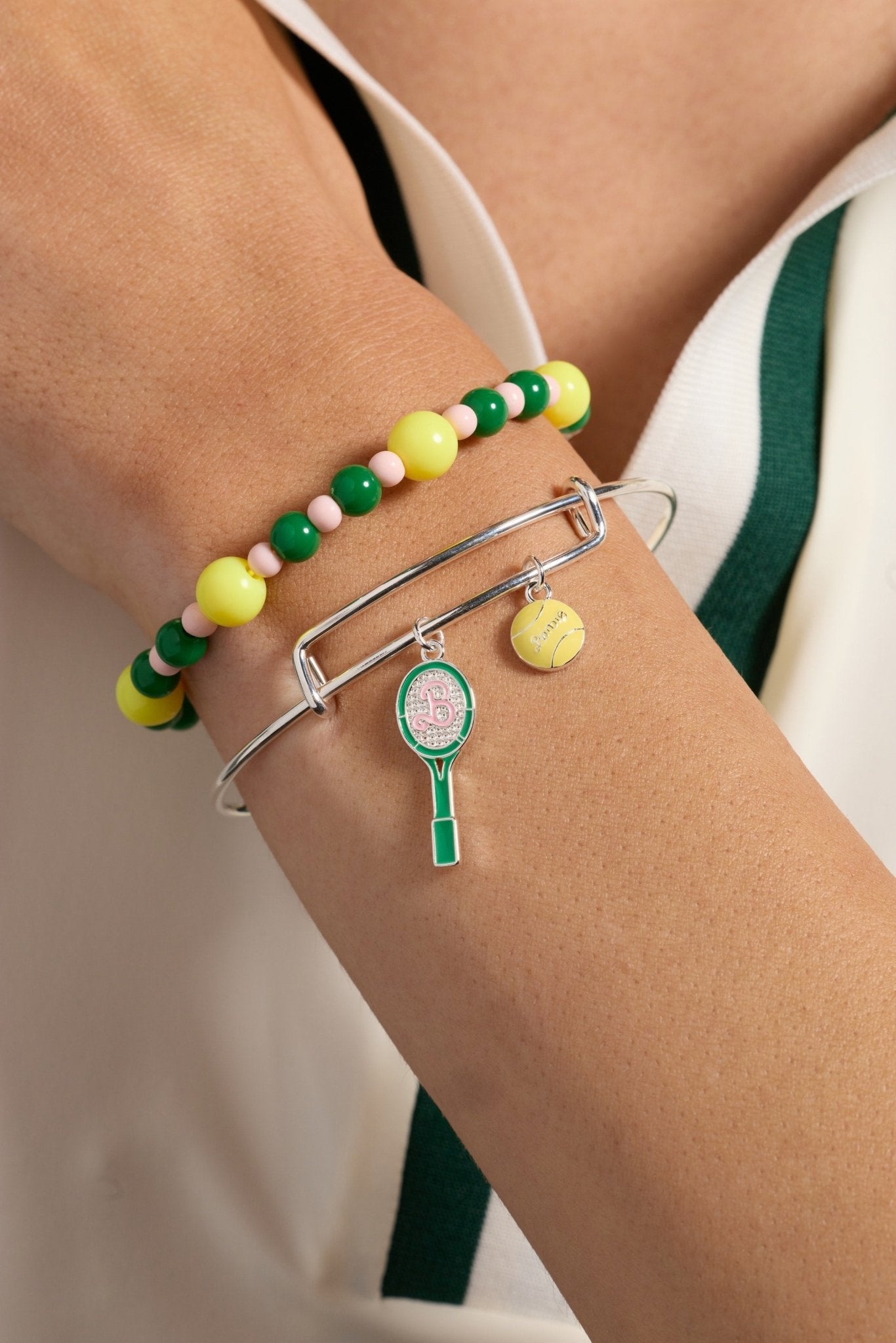 Barbie™ Tennis Bangle, Set of 2 by ALEX AND ANI at Shirley Shoppe