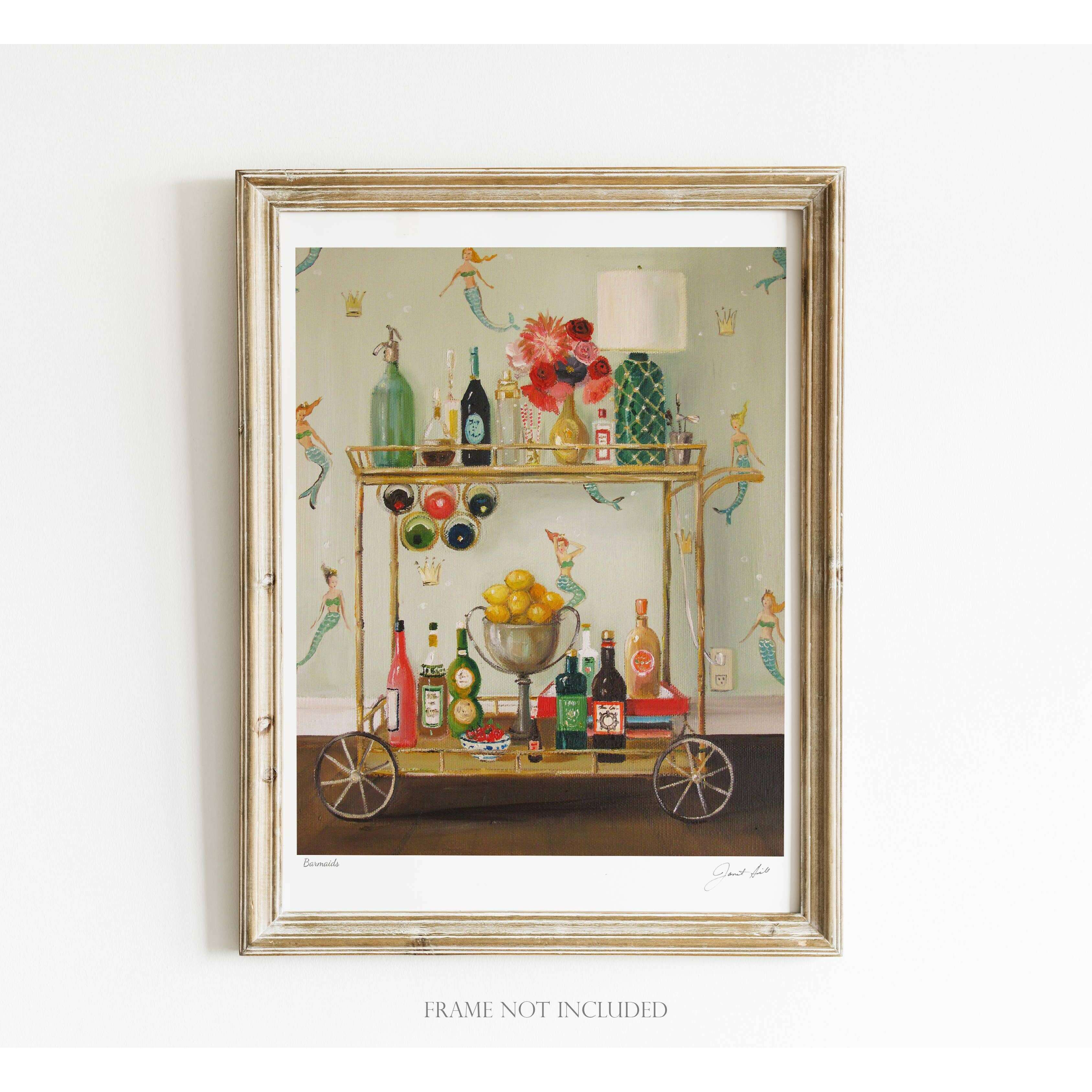 Barmaids Art Print - 8.5 X 11" by Janet Hill