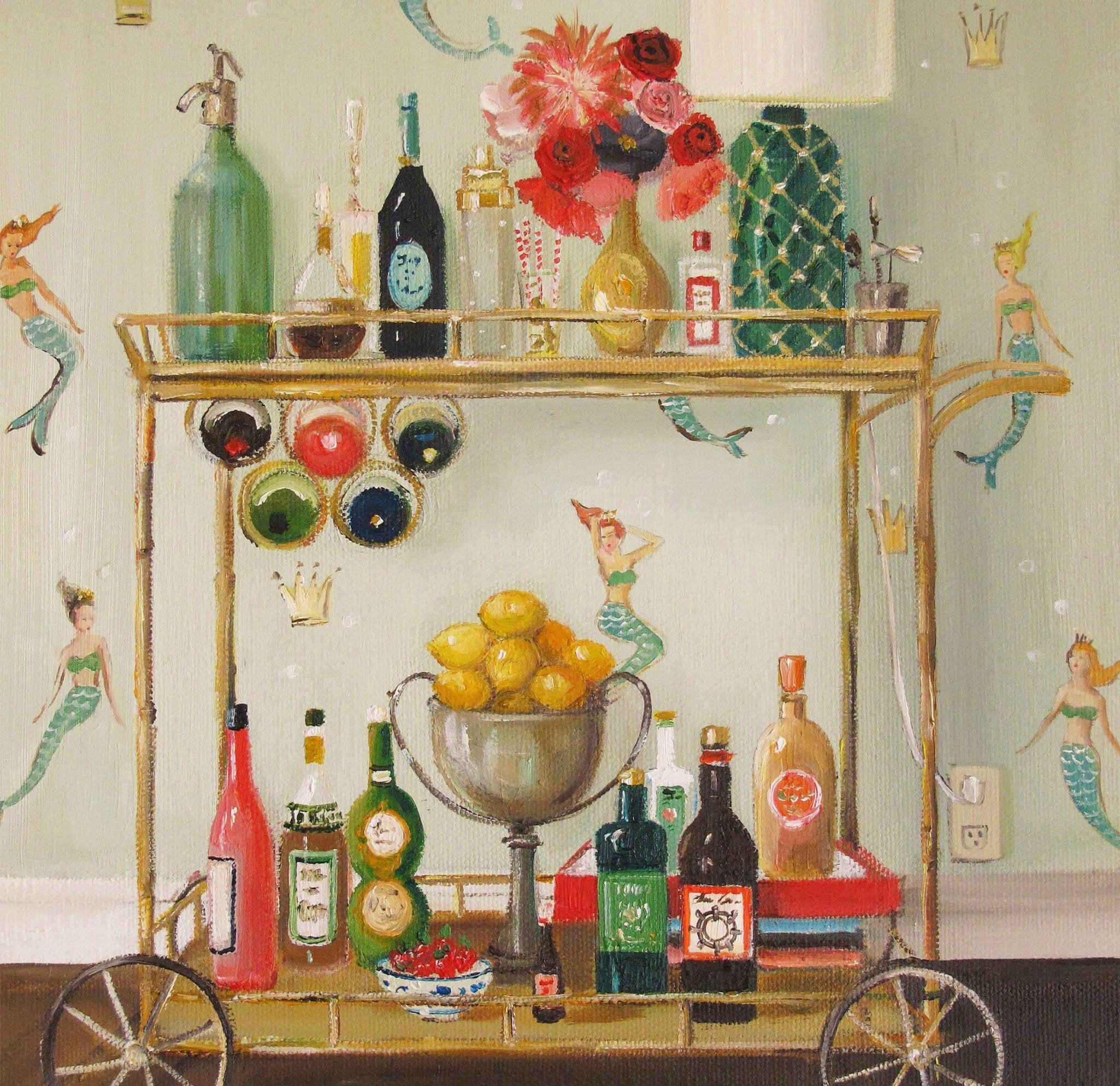 Barmaids Art Print - 8.5 X 11" by Janet Hill by Quirks! at Shirley Shoppe