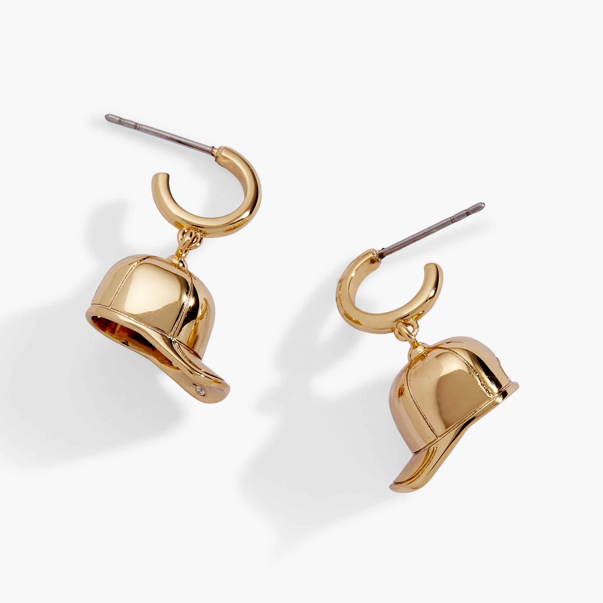 Baseball Cap Huggie Drop Earrings by ALEX AND ANI at Shirley Shoppe