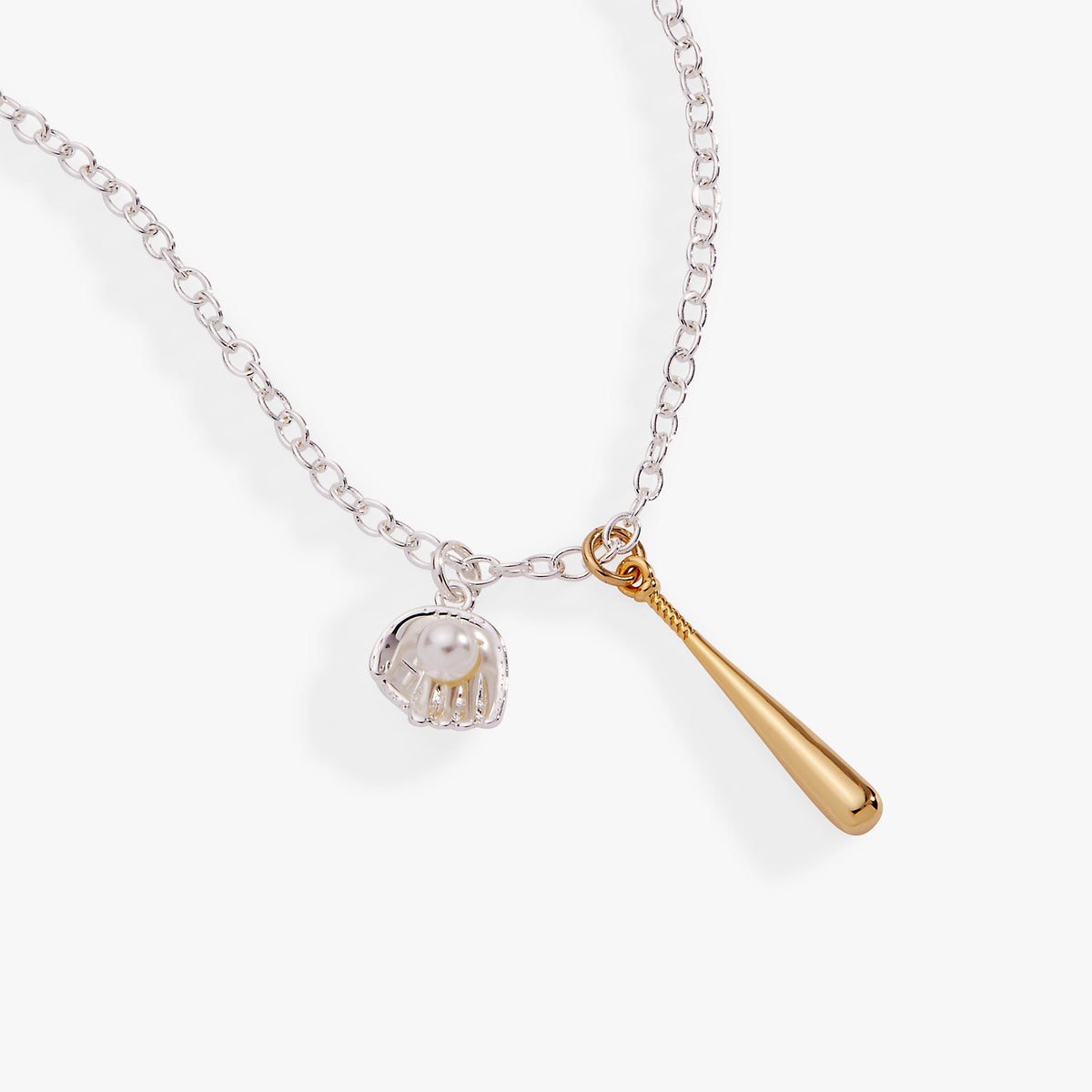 Baseball Duo Charm Pendant Necklace by ALEX AND ANI at Shirley Shoppe