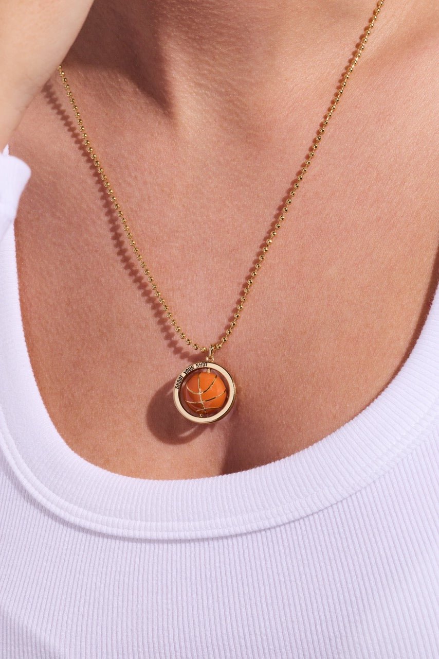 Basketball Spinner Pendant by ALEX AND ANI at Shirley Shoppe