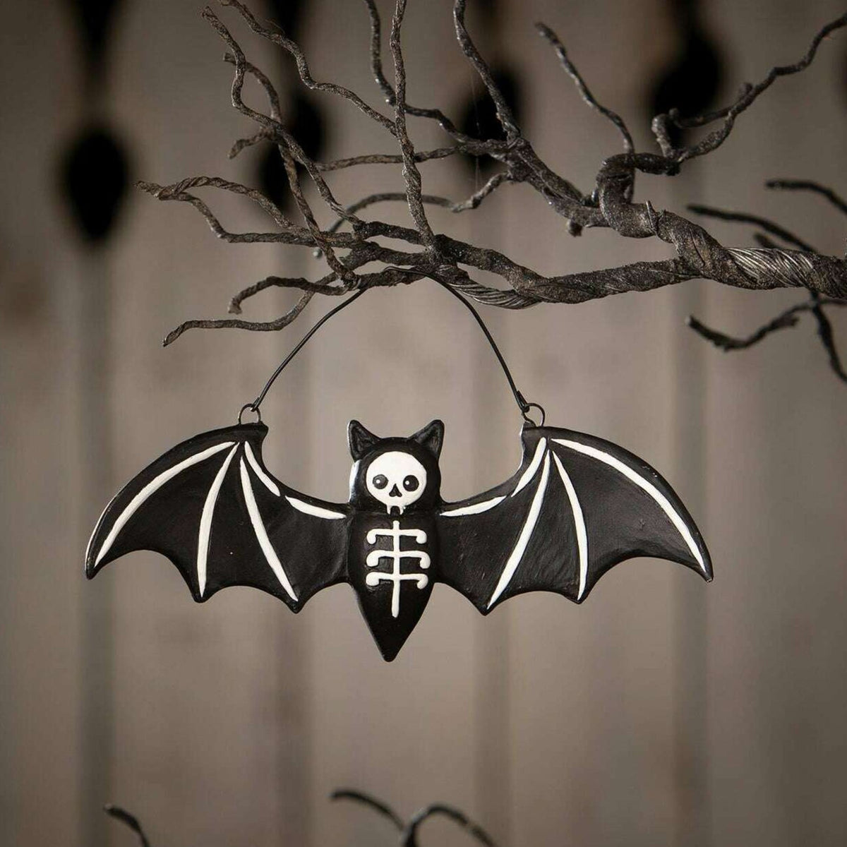 Batty Skeleton Ornament | Halloween Decor | Bethany Lowe