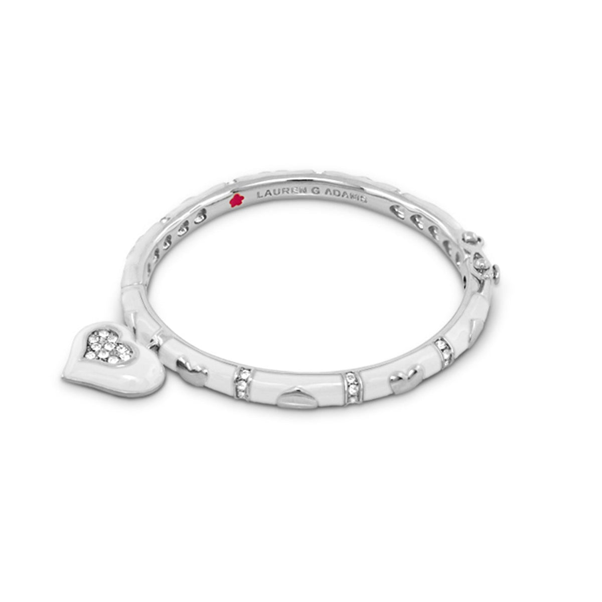 Girls Stackable Heart Charm Bangle