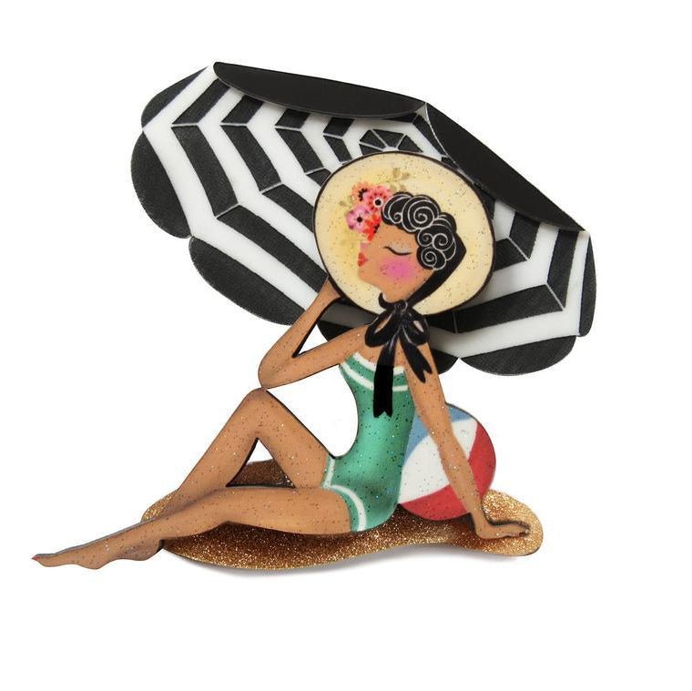 Beach Girl Brooch by Laliblue by Quirks! at Shirley Shoppe