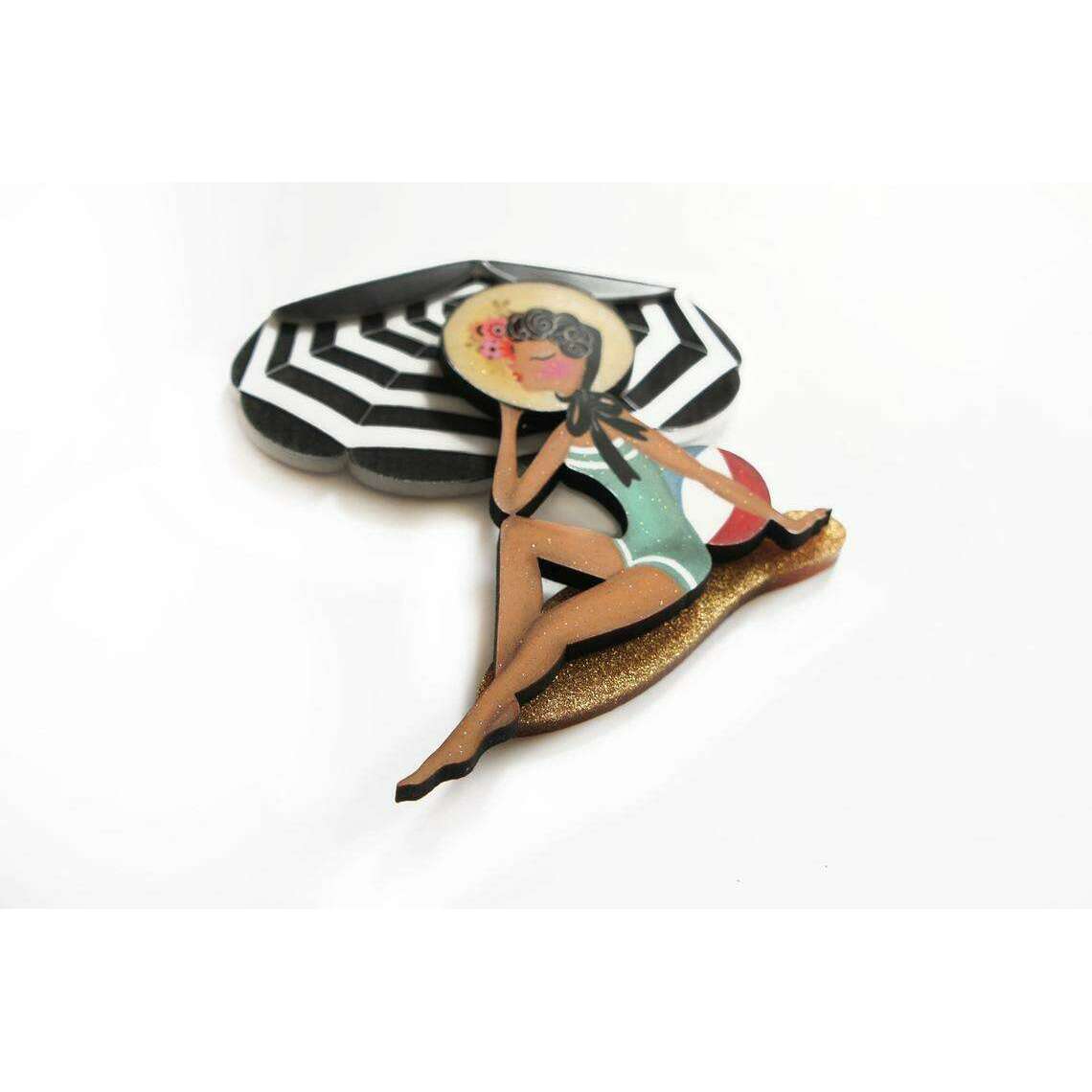 Beach Girl Brooch by Laliblue
