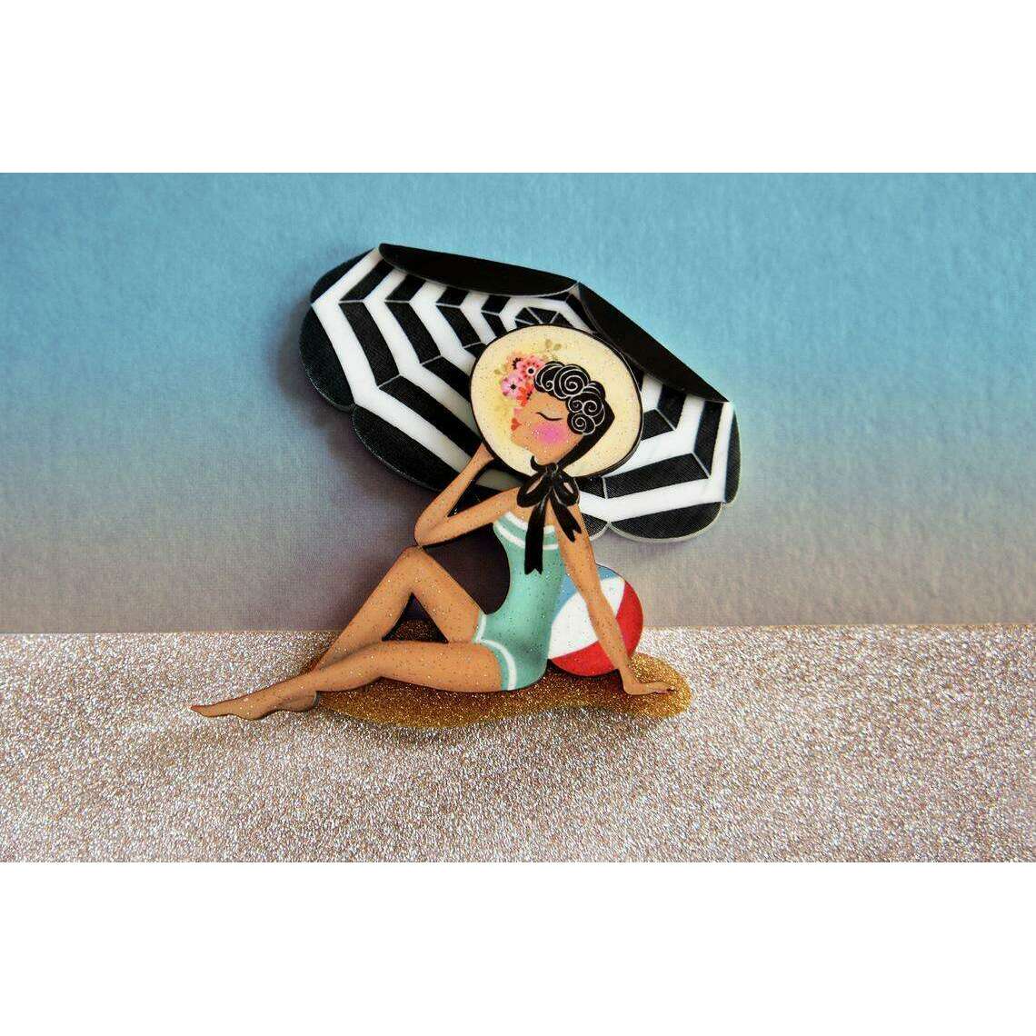 Beach Girl Brooch by Laliblue