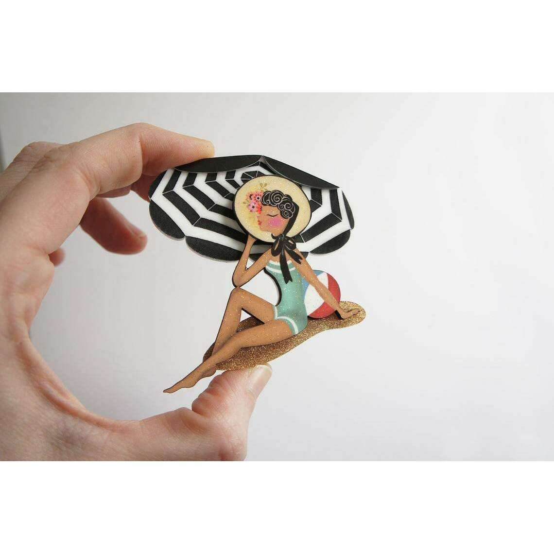 Beach Girl Brooch by Laliblue
