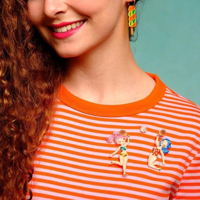 Beach Shovels Brooch by Laliblue by Quirks! at Shirley Shoppe