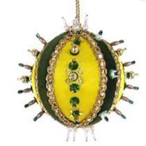 Beaded & Sequined Pushpin Ornament - YELLOW by Quirks! at Shirley Shoppe