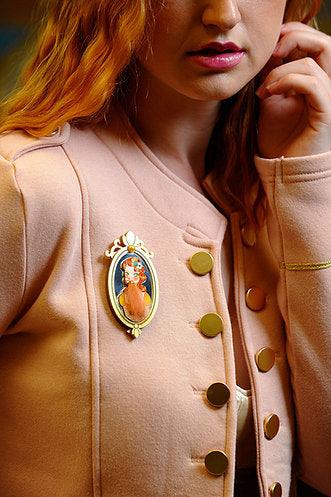 Bearded Woman Halloween Brooch by Laliblue by Quirks! at Shirley Shoppe