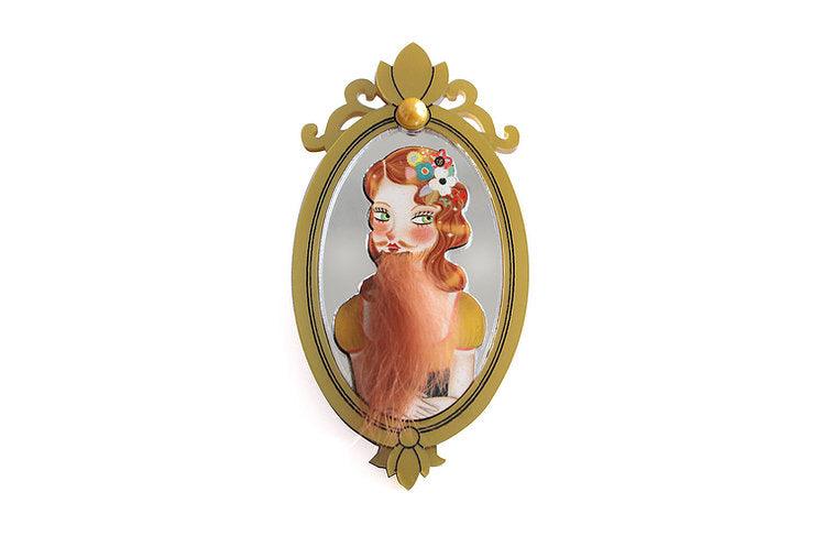 Bearded Woman Halloween Brooch by Laliblue by Quirks! at Shirley Shoppe