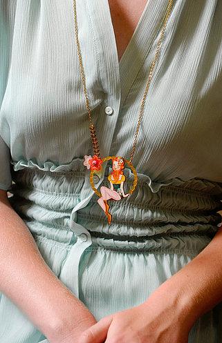 Bearded Woman Halloween Necklace by Laliblue by Quirks! at Shirley Shoppe