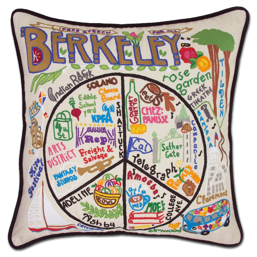 Berkeley Hand - Embroidered Pillow by Quirks! at Shirley Shoppe