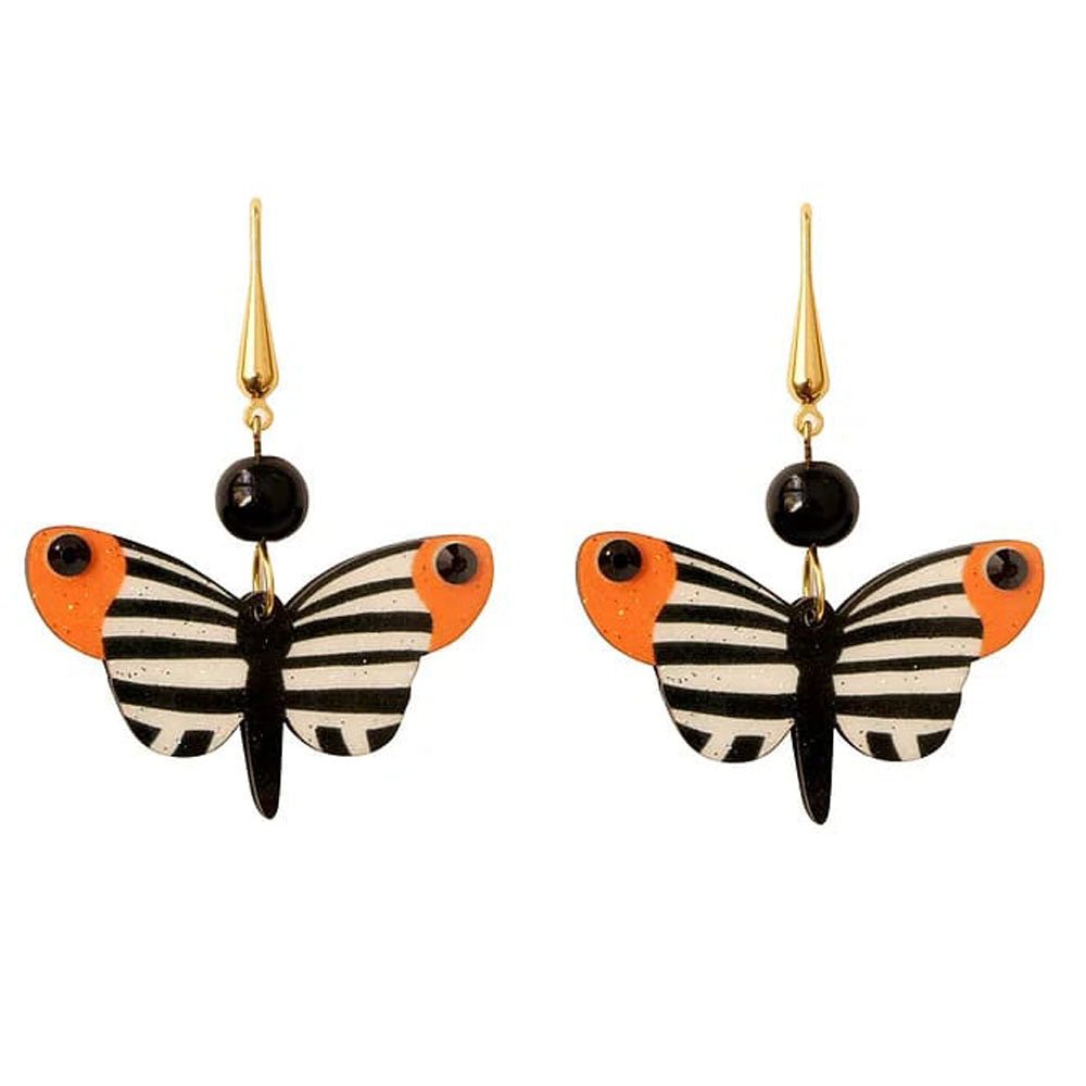 Black and White Butterfly Earrings by Laliblue by Quirks! at Shirley Shoppe
