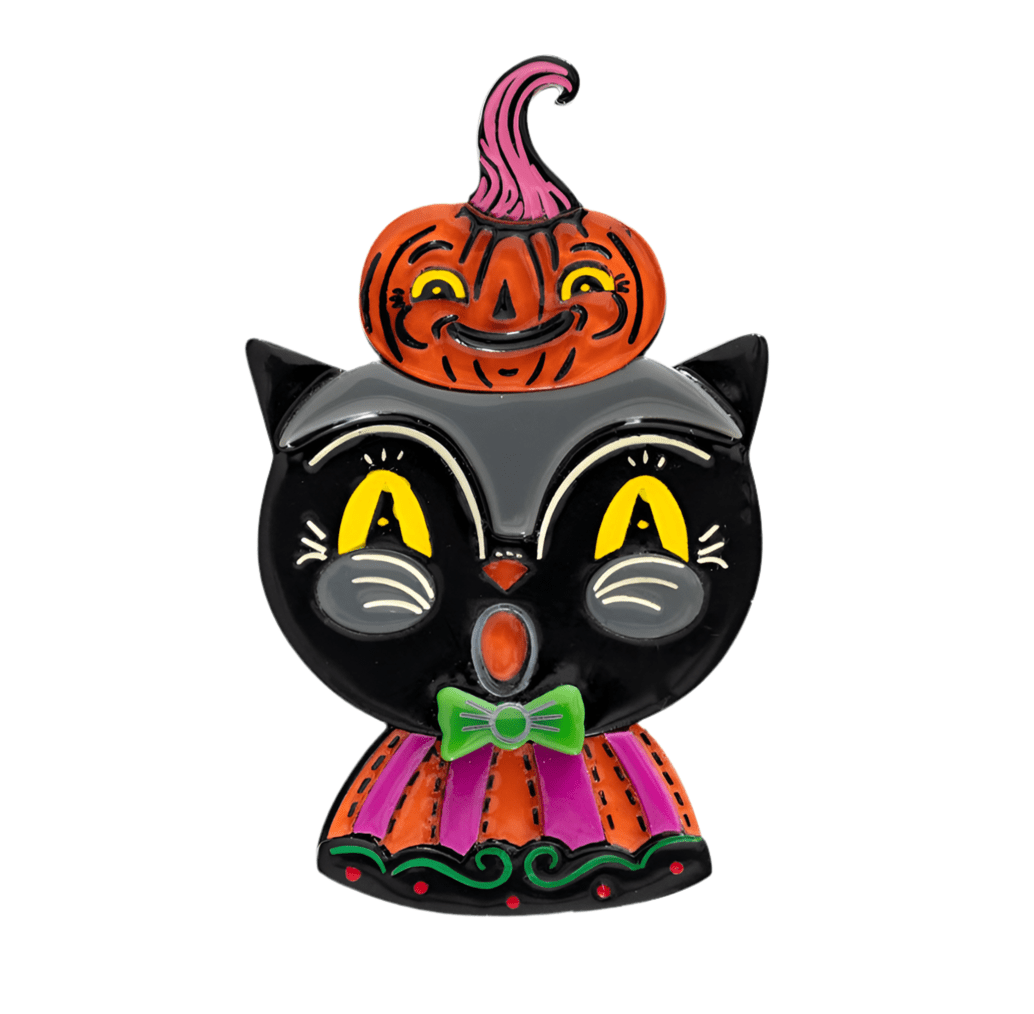 Black Cat w/ Kinny Brooch by Johanna Parker x Lipstick & Chrome by Quirks! at Shirley Shoppe