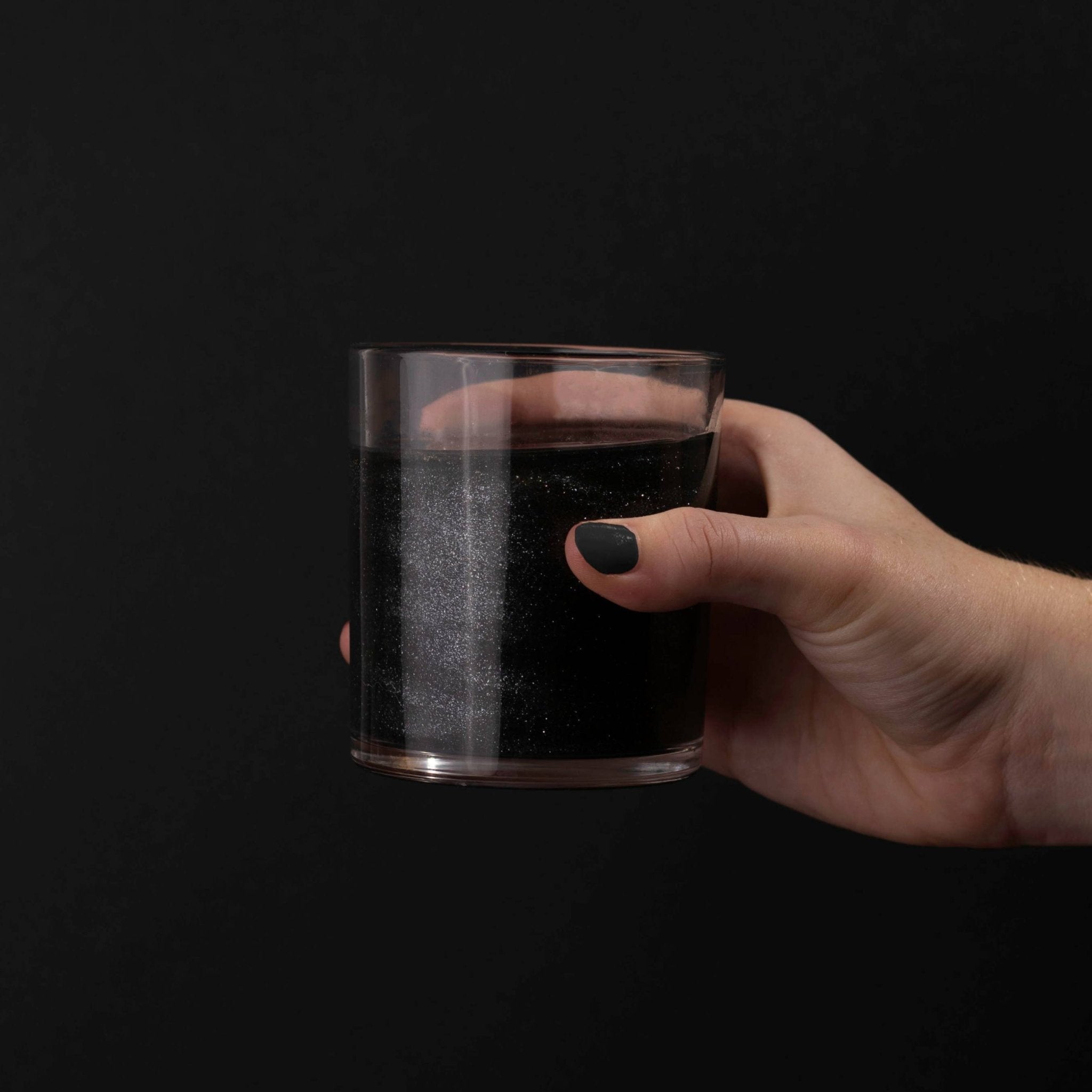 Black Cotton Candy Drink Glitter Bombs by Quirks! at Shirley Shoppe