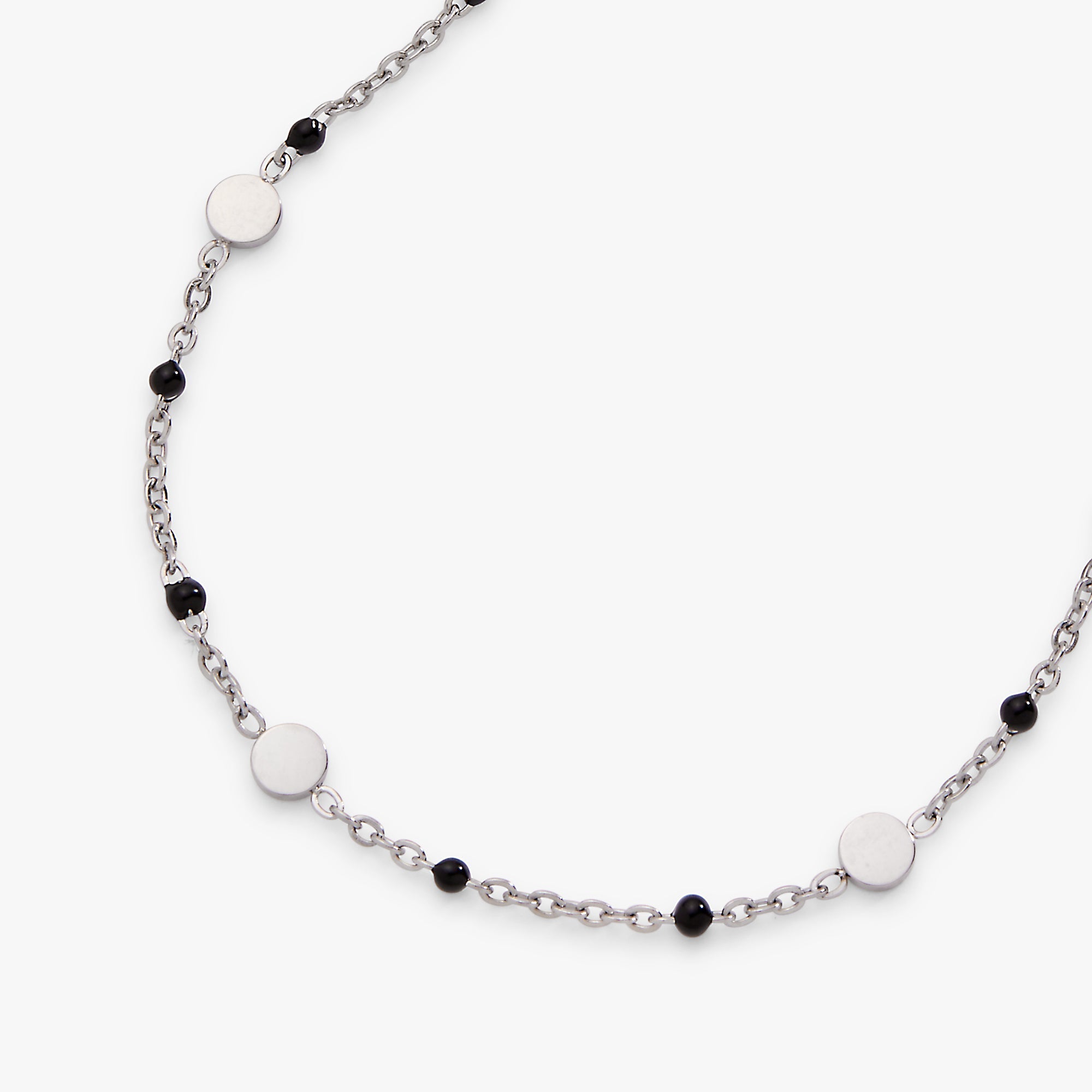 Black Enameled Chain Coin Station Anklet by ALEX AND ANI at Shirley Shoppe