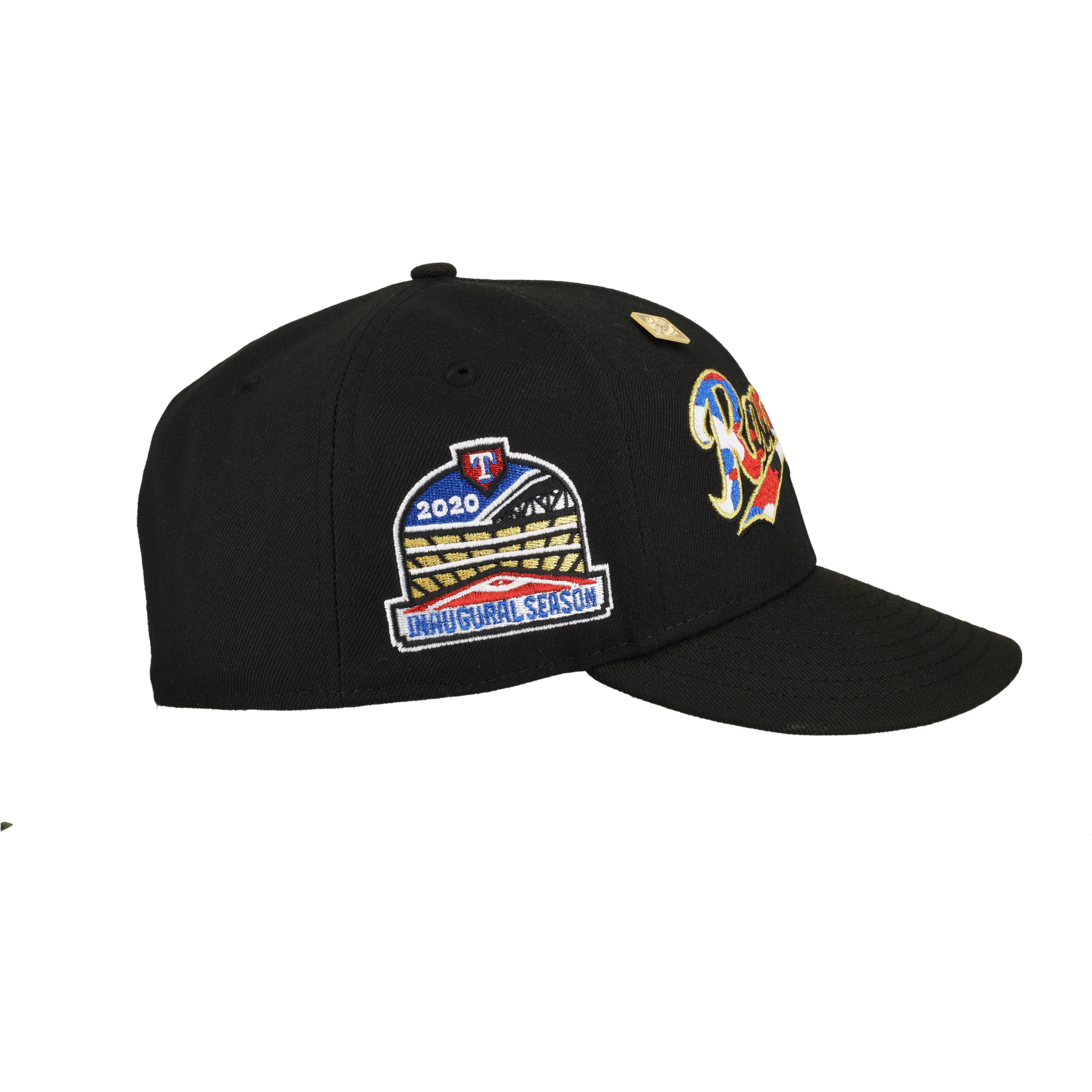 Texas Rangers Black 2020 Inaugural Season Patch 59Fifty Fitted Hat