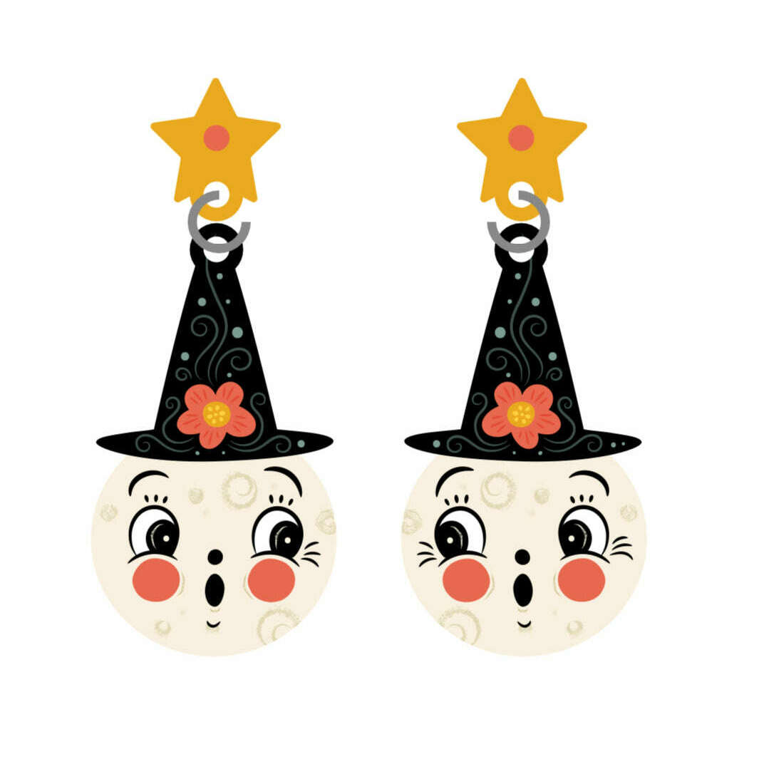 Bloomin' Luna Witch Statement Earrings by Johanna Parker x Lipstick & Chrome