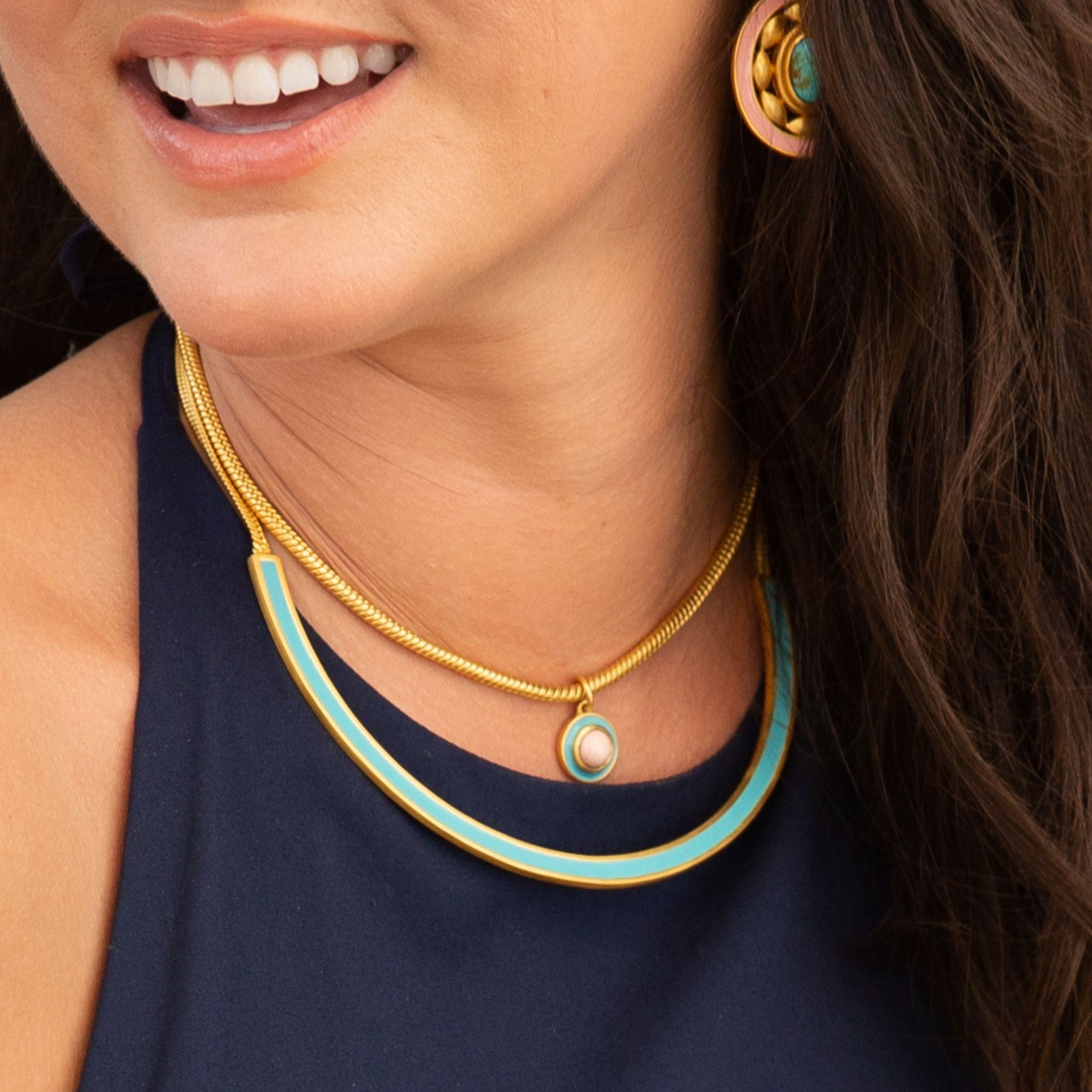 Blue Grotto Pendant Necklace by Christina Greene at Shirley Shoppe