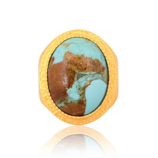 Blue Lagoon Statement Ring - Turquoise by Christina Greene at Shirley Shoppe