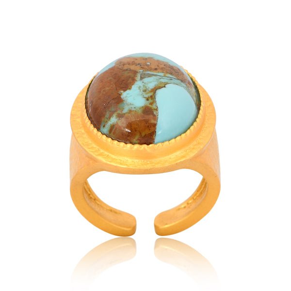 Blue Lagoon Statement Ring - Turquoise by Christina Greene at Shirley Shoppe