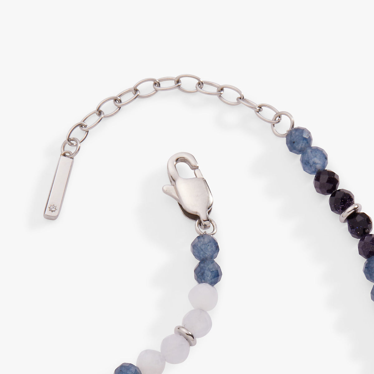 Blue Ombre Semi-Precious Beaded Anklet by ALEX AND ANI at Shirley Shoppe