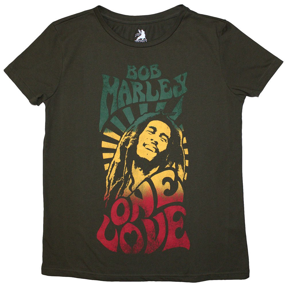 Bob Marley One Love Gradient [T-Shirt] by Rock Band Apparel at Shirley Shoppe
