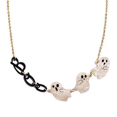 Boo Ghosts Necklace by Laliblue by Quirks! at Shirley Shoppe