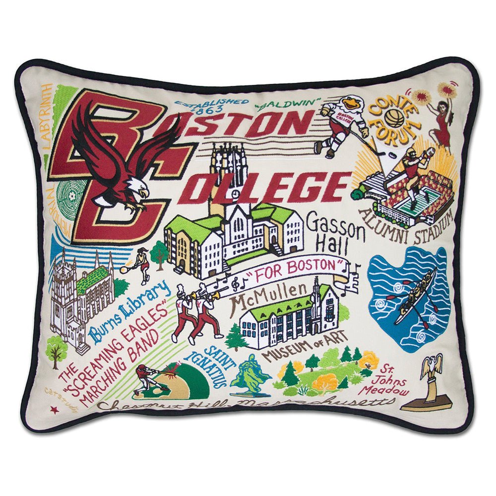 Boston College Collegiate Hand - Embroidered Pillow by Quirks! at Shirley Shoppe