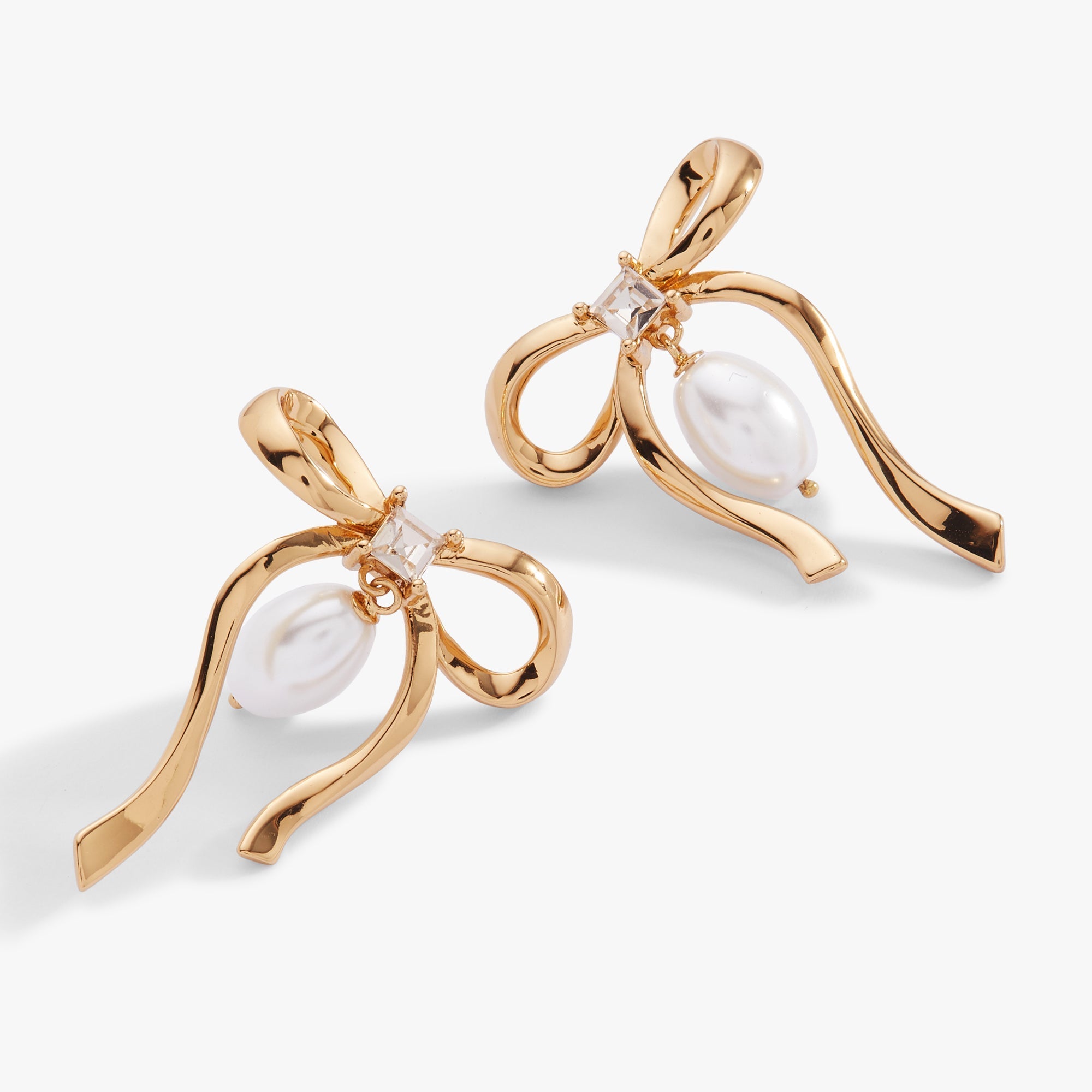 Bow Pearl Coquette Statement Drop Earring by ALEX AND ANI at Shirley Shoppe