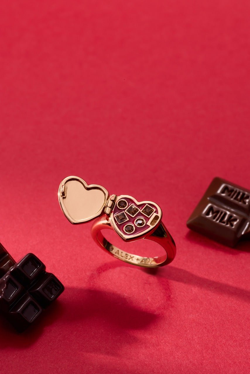 Box of Chocolate Locket Ring by ALEX AND ANI at Shirley Shoppe