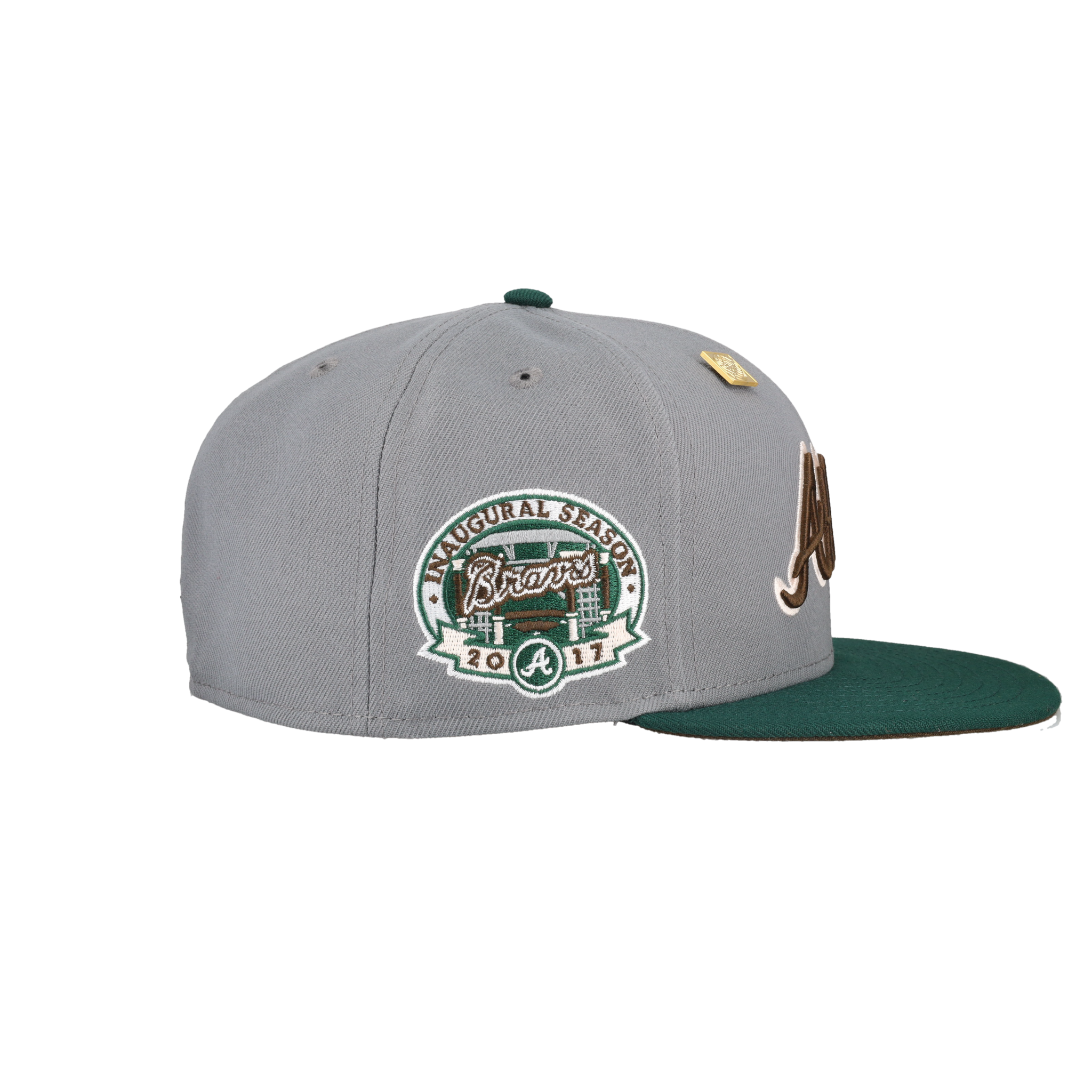 Atlanta Braves Grey 2017 Inaugural Season Patch 59Fifty Fitted Hat